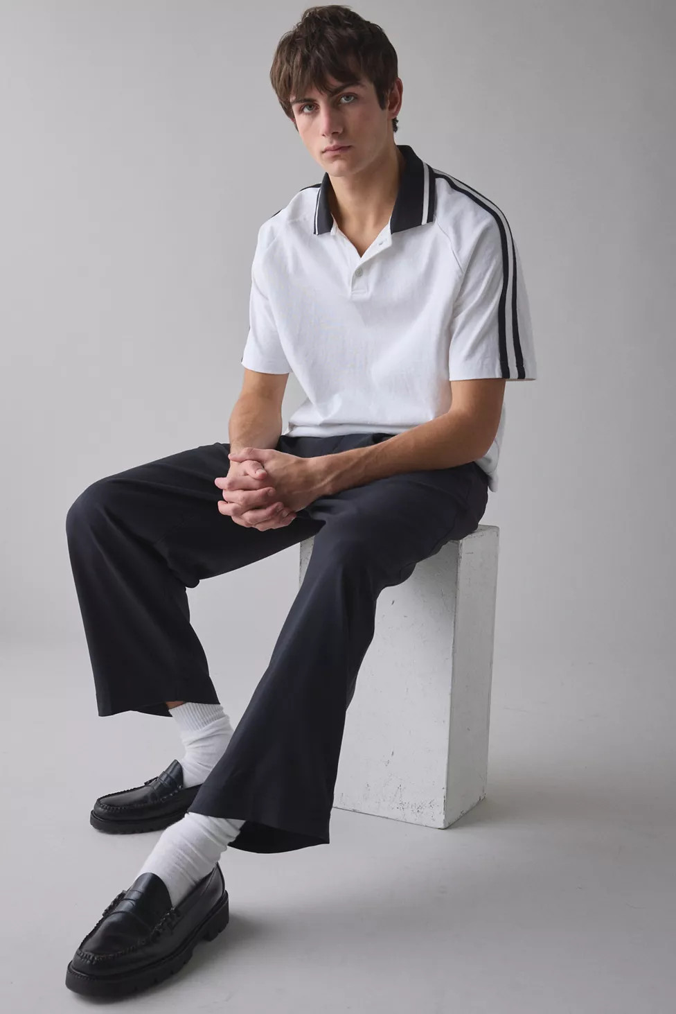 Standard Cloth Jason Cropped Pleated Trouser Pant | Urban Outfitters (US and RoW)