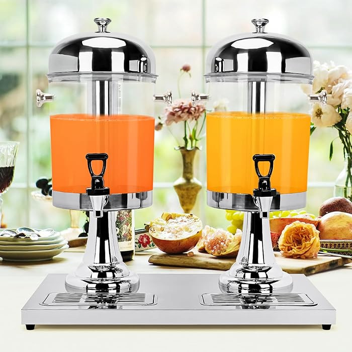 4.4 Gallon/16 L Beverage Dispensers, Stainless Steel Drink Dispenser, PE Beverage Dispensers with... | Amazon (US)