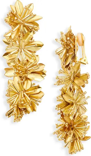 Oscar de la Renta Fireworks Tassel Clip-On Earrings | Nordstrom | Nordstrom