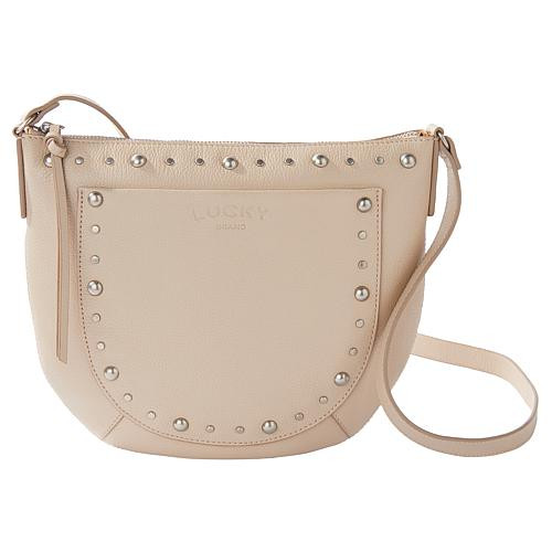 Lucky Brand Kyla Leather Crossbody - Gray/Grey | HSN