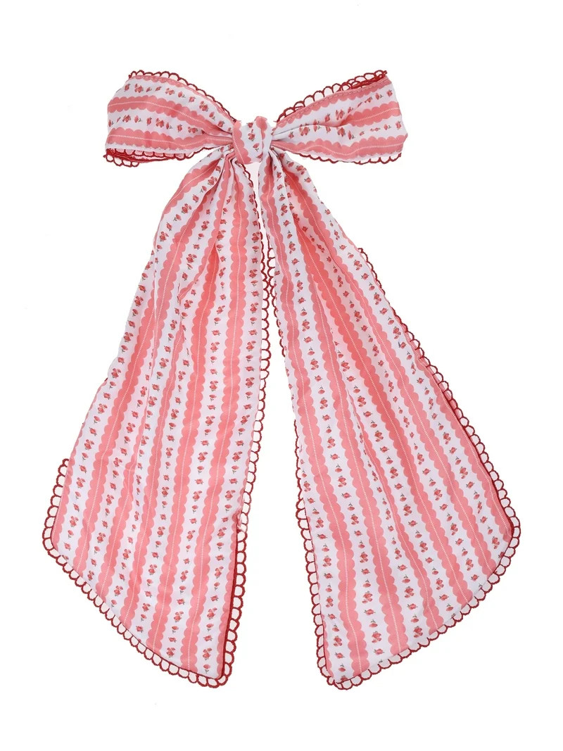 Way to Celebrate Valentine's Day Striped Hair Bow | Walmart (US)