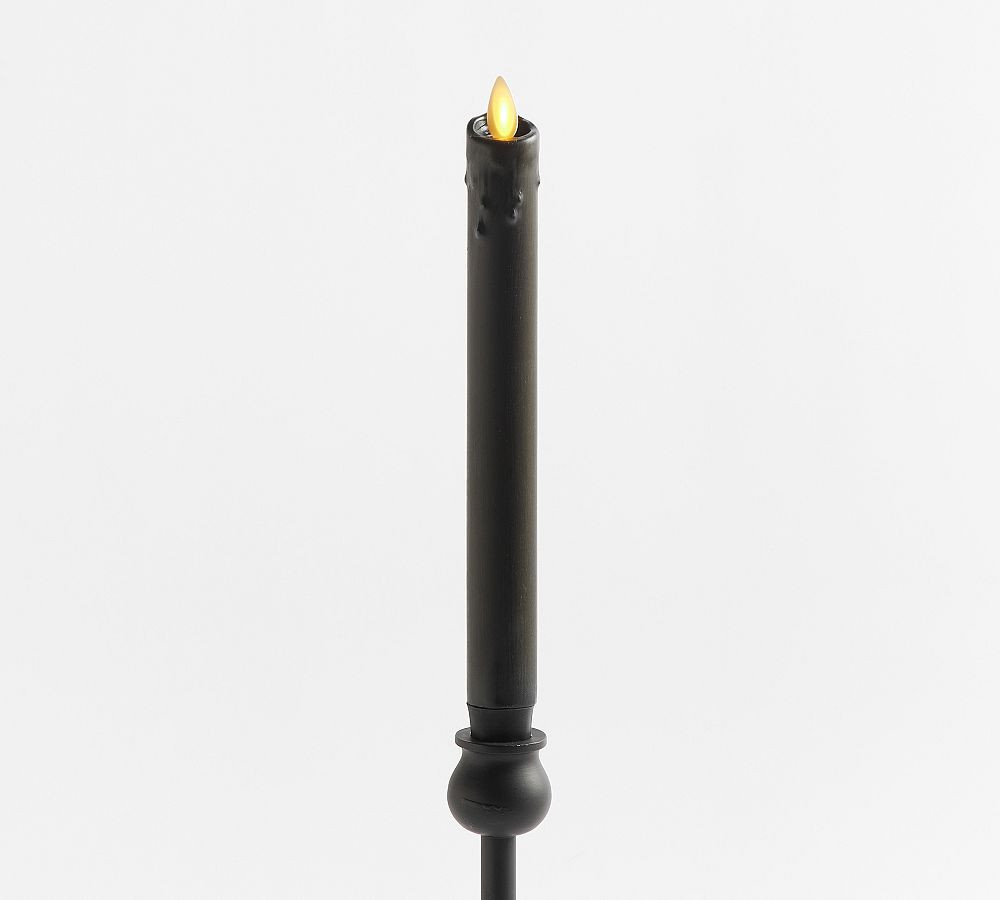 Premium Flickering Flameless Wax Taper Candle | Pottery Barn (US)