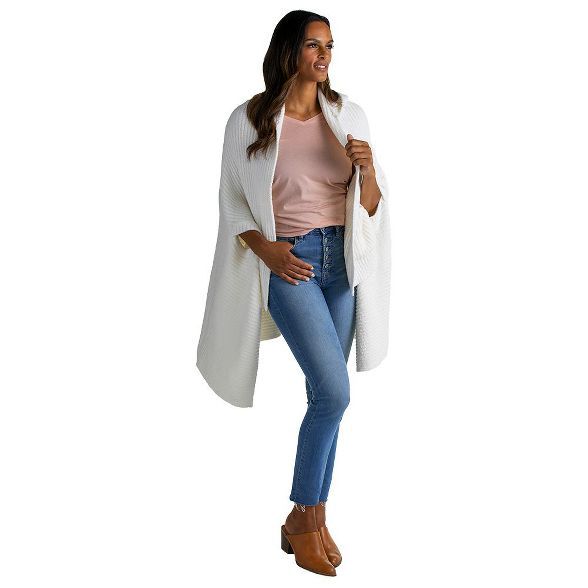 Softies Women's Marshmallow Hooded Shawl with Armslots | Target