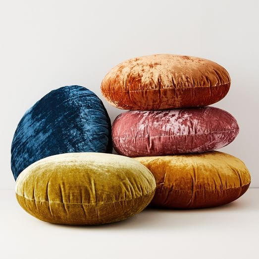 Round Lush Velvet Pillows | West Elm (US)