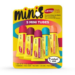 Carmex Daily Care Minis Moisturizing Lip Balm Tubes, SPF 15, Assorted Flavors, 5 CT | CVS Health