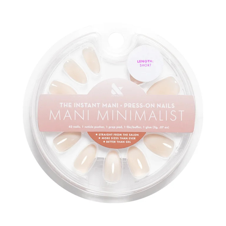 Olive & June Instant Mani Minimalist Almond Medium Press-On Nails, Milky Syrup Gradient, 42 Piece... | Walmart (US)