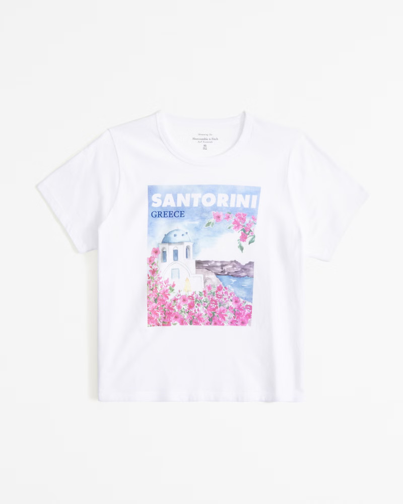 Short-Sleeve Santorini Graphic Skimming Tee | Abercrombie & Fitch (US)