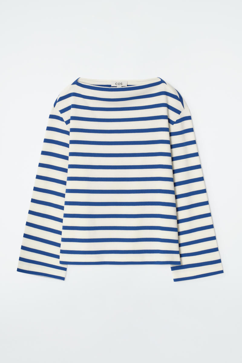Striped Boat-Neck Top | COS UK