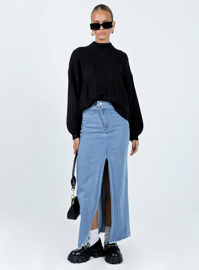 Innerbloom Oversized Sweater Black | Princess Polly US