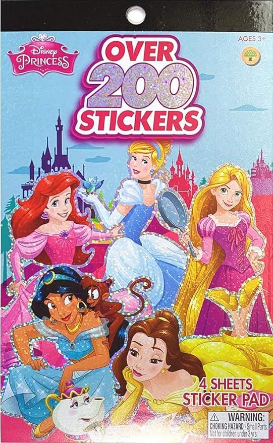 UPD Disney Princess Sticker Pad 200 + Stickers, Multi | Amazon (US)