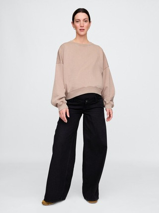 Maternity True Waistband Full Panel UltraSoft Baggy Jeans | Gap (US)