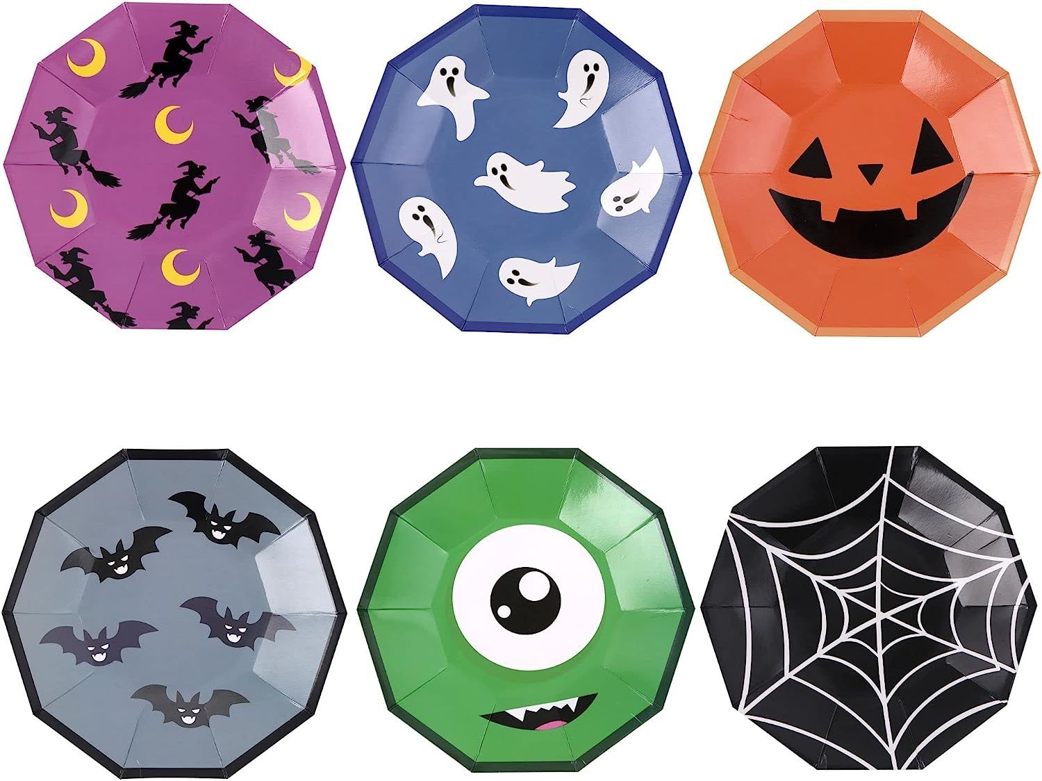 Halloween Plates - 60 PK - Halloween Paper Plates Disposable for Halloween Decor Halloween Decora... | Amazon (US)