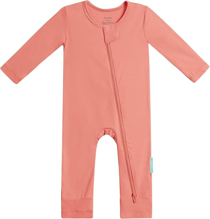 PurComfy Baby Long Sleeve Romper Jumpsuit, Premium Soft Rayon One Piece Pajamas Boy Girl 2-Way Zi... | Amazon (US)
