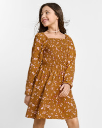 Girls Mommy And Me Floral Smocked Dress - honey comb | The Children's Place