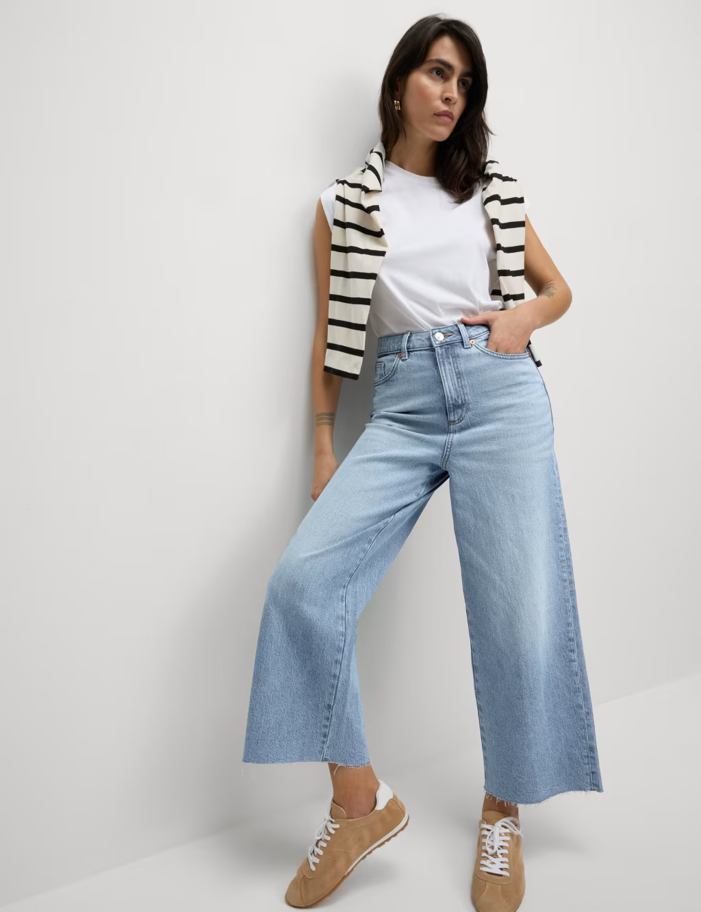Wide Leg Cropped Jeans | Marks & Spencer (UK)