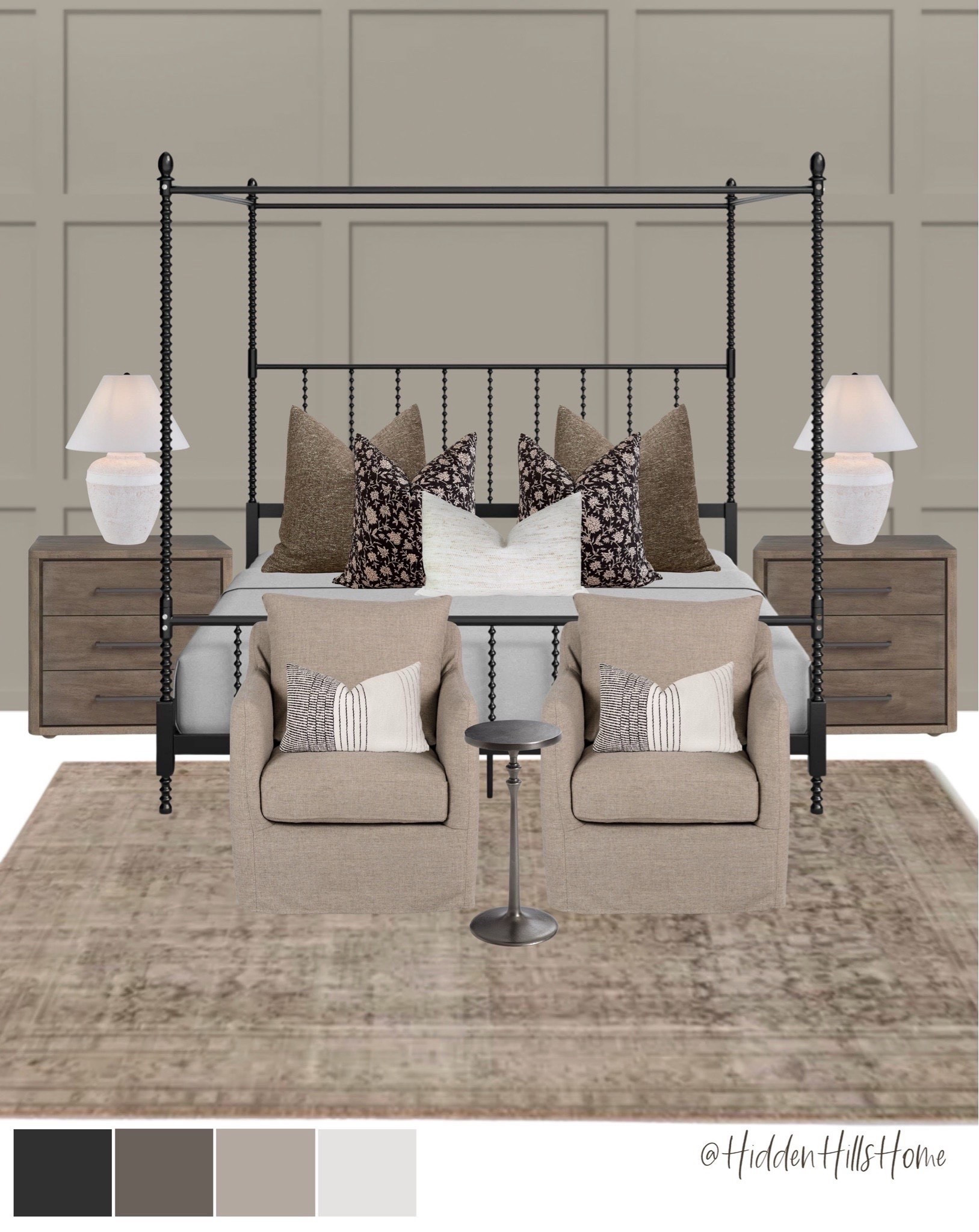 Modern transitional master bedroom mood board, bedroom design inspo, canopy bed, neutral bedroom #canopy #bedroom

#LTKHome #LTKSaleAlert