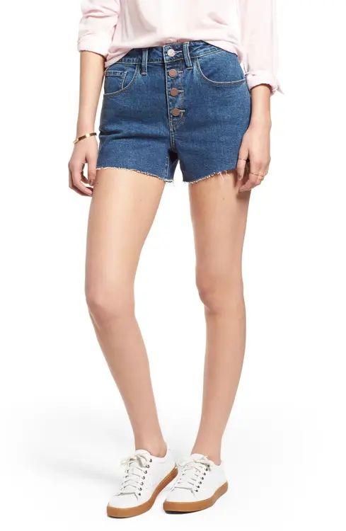 Treasure & Bond High Waist Cutoff Denim Shorts (Gravel Medium Clean) | Nordstrom