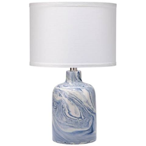 Jamie Young Atmosphere 19"H Blue-White Swirl Ceramic Lamp | LampsPlus.com