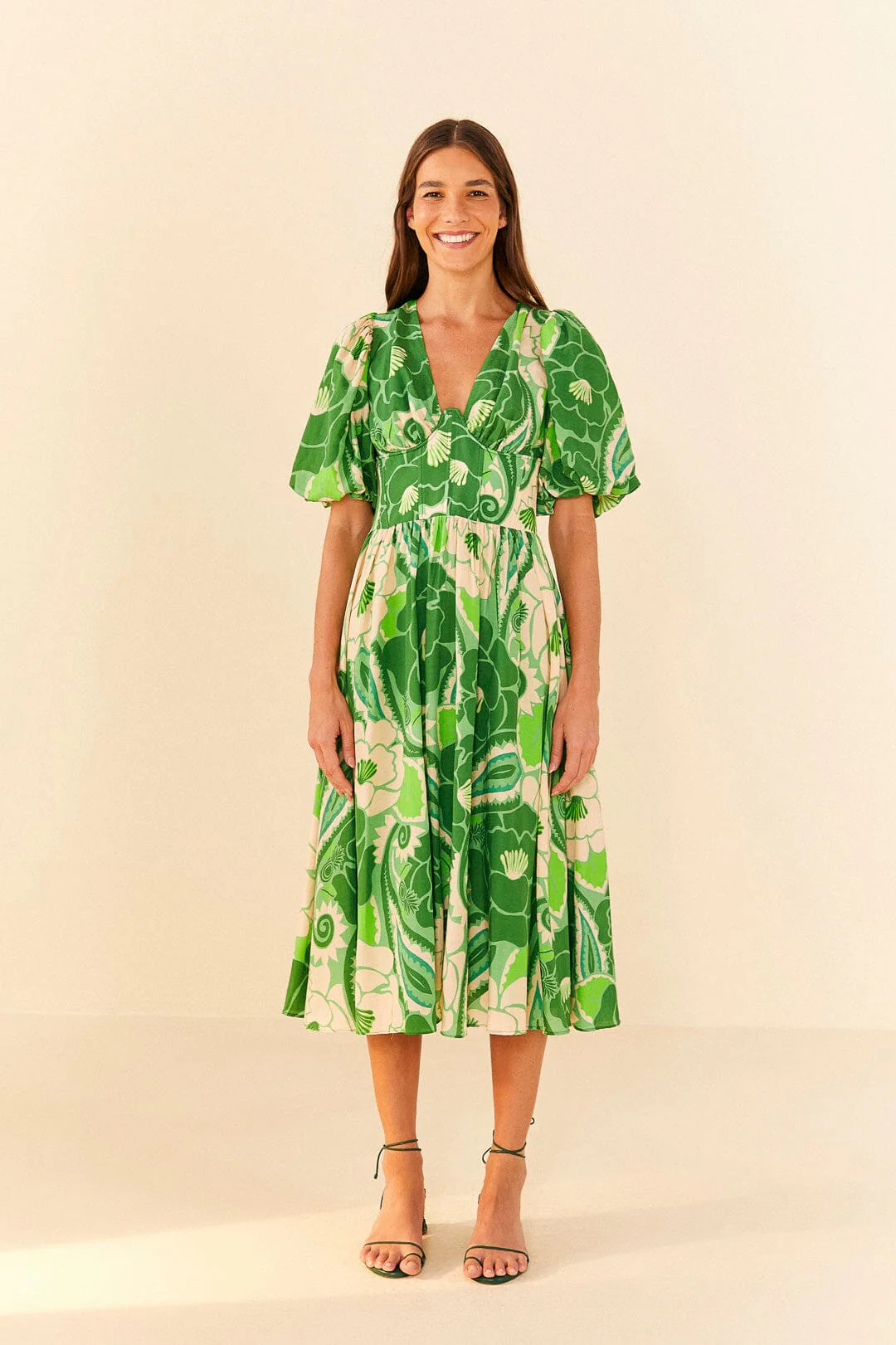 Tropical Groove Midi Dress | FarmRio (US)