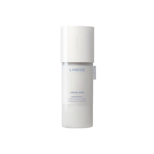 LANEIGE Cream Skin Refillable Toner & Moisturizer with Ceramides and Peptides: Korean Milky Toner, Amino Acid, Nourish, Hydrate, Barrier-Boosting, Visibly Firm 160 ml | Amazon (US)