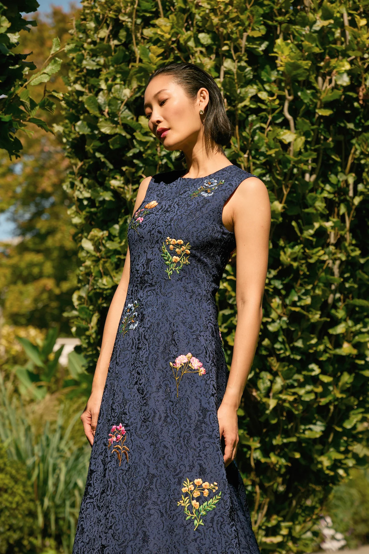 EMBROIDERED RANI GOWN - MIDNIGHT | Sachin and Babi