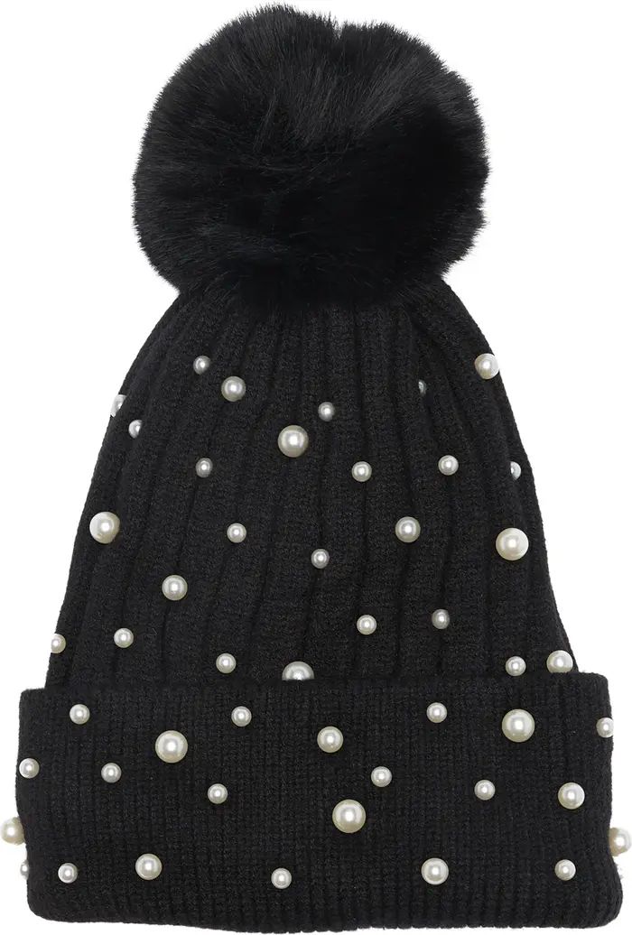 Pearl Pompom Beanie | Nordstrom Rack