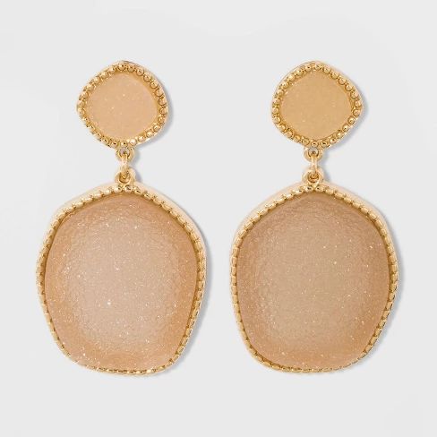 SUGARFIX by BaubleBar Two-Tone Druzy Drop Earrings | Target