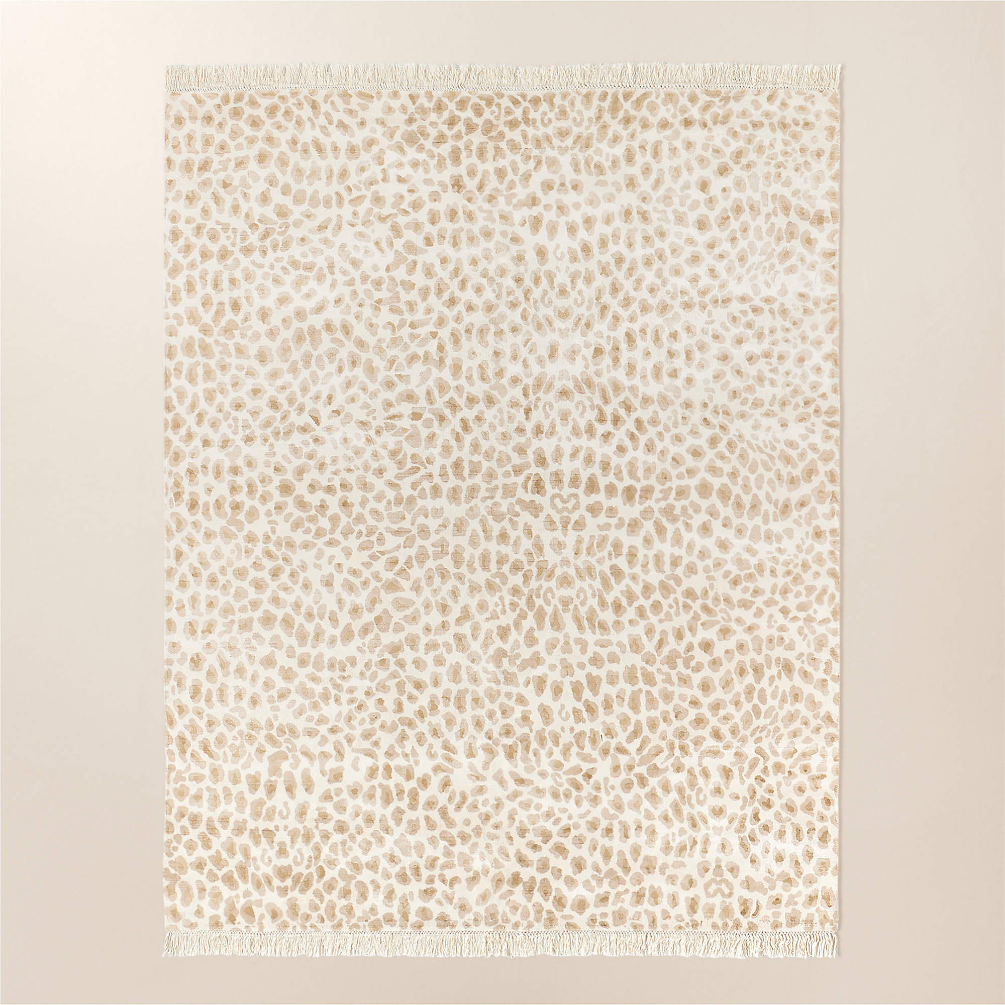 Altra Handloomed Warm White with Taupe Viscose Area Rug 5'X8' + Reviews | CB2 | CB2