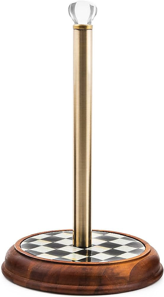 MacKenzie-Childs Courtly Check Wood Paper Towel Stand, Paper Towel Holder for Kitchen | Amazon (US)