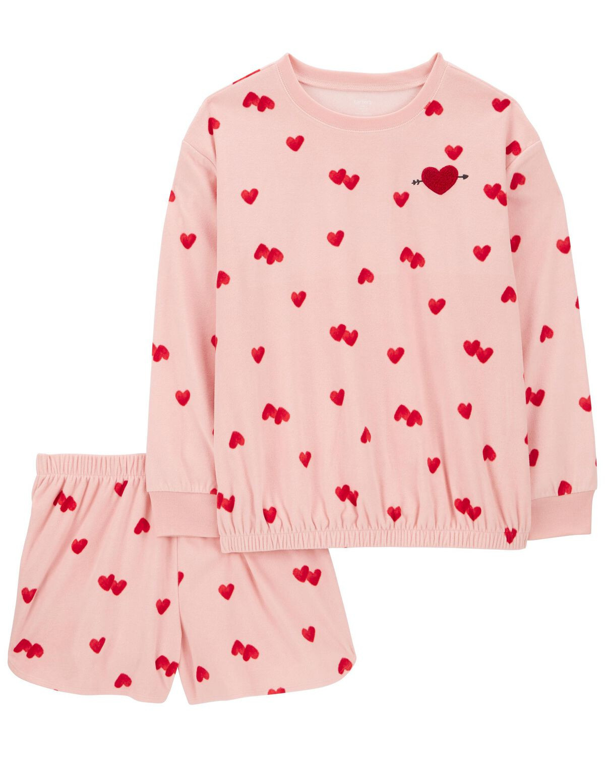 Pink Adult 2-Piece Heart Fleece Pajamas | carters.com | Carter's