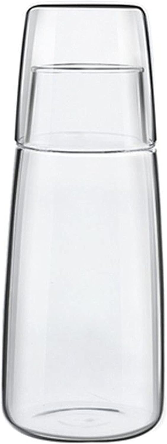 Bedside Water Bottle, Carafe and Glass Set, Bedside Nighttime Water Bottle Jug and Mug Set, Bathr... | Amazon (UK)