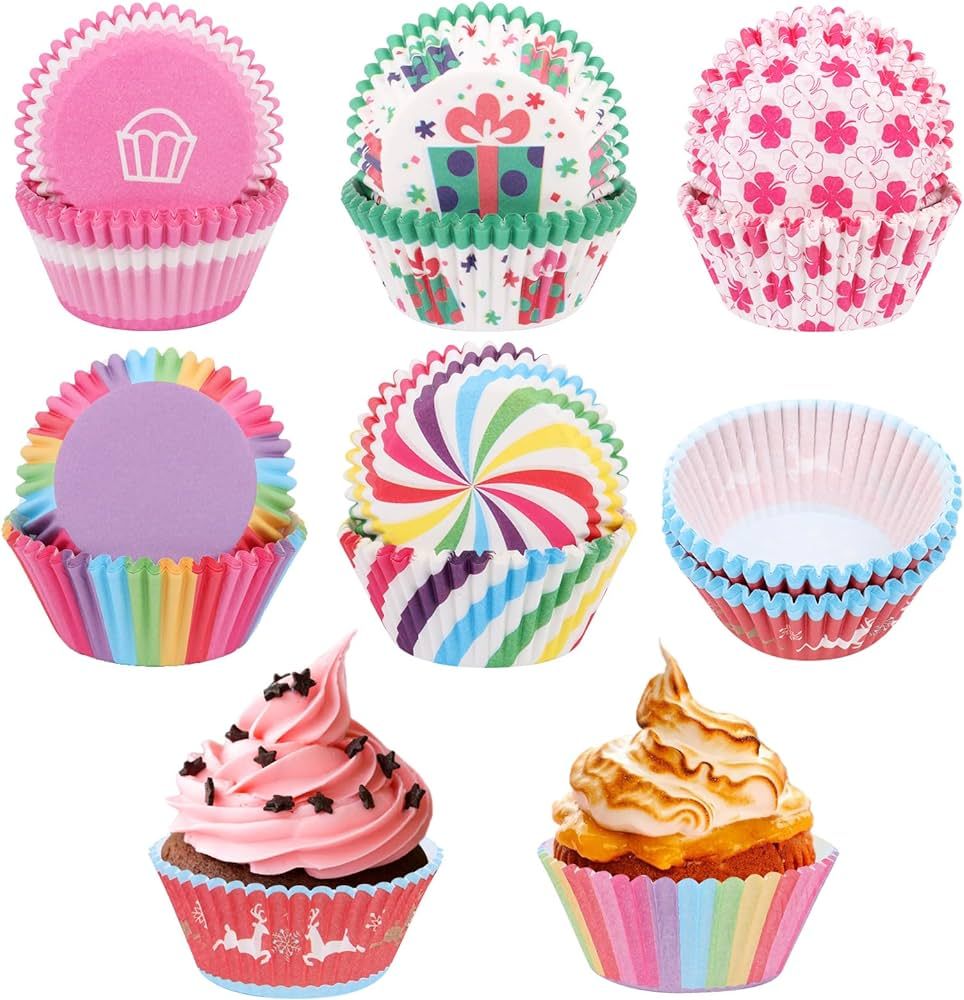300 Pièces Caissettes Cupcake, MXTIMWAN Papier Pour Muffins Moules à Cupcakes en Papier de Cuis... | Amazon (FR)