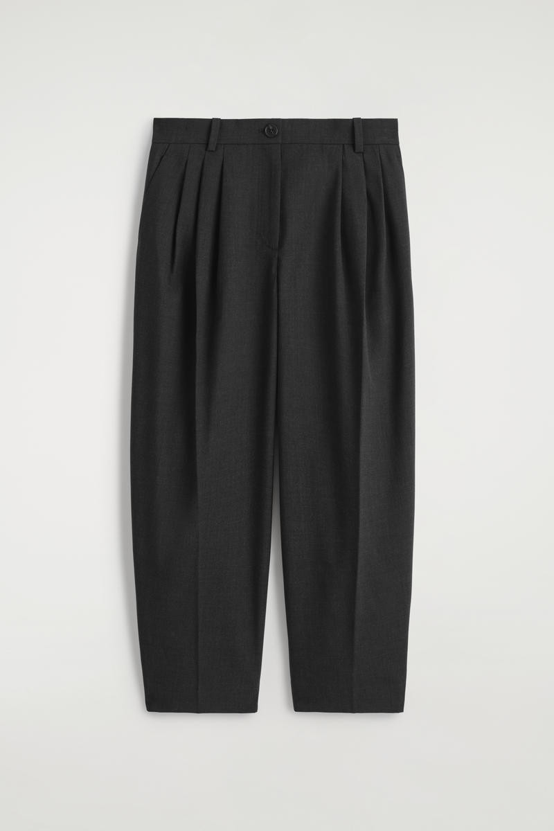 Pleated Barrel-Leg Wool Pants | COS (US)