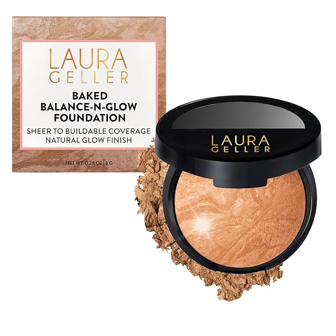 LAURA GELLER NEW YORK Baked Balance-N-Glow Illuminating Foundation - Golden Medium - Buildable Sh... | Amazon (US)