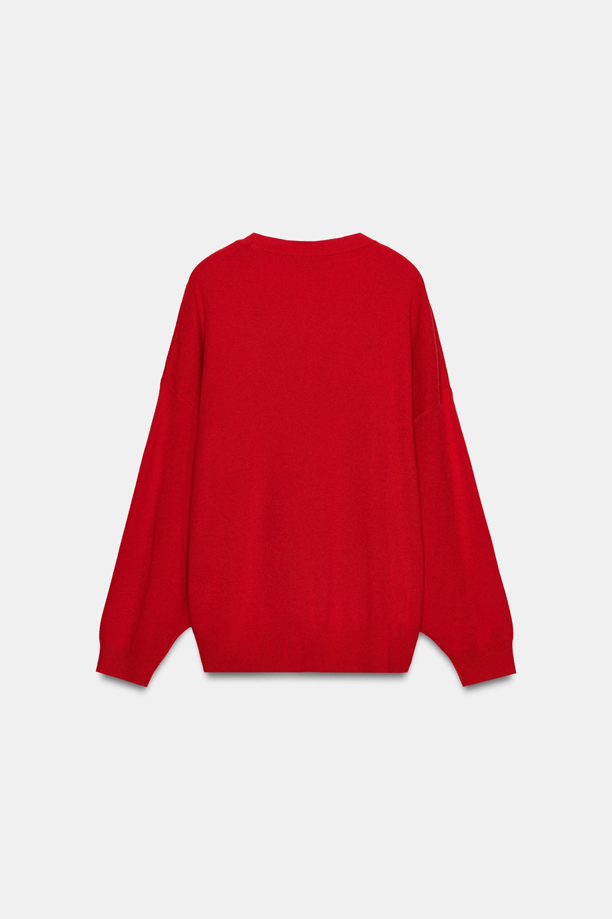 DEEP V-NECK KNIT JUMPER | Zara AU