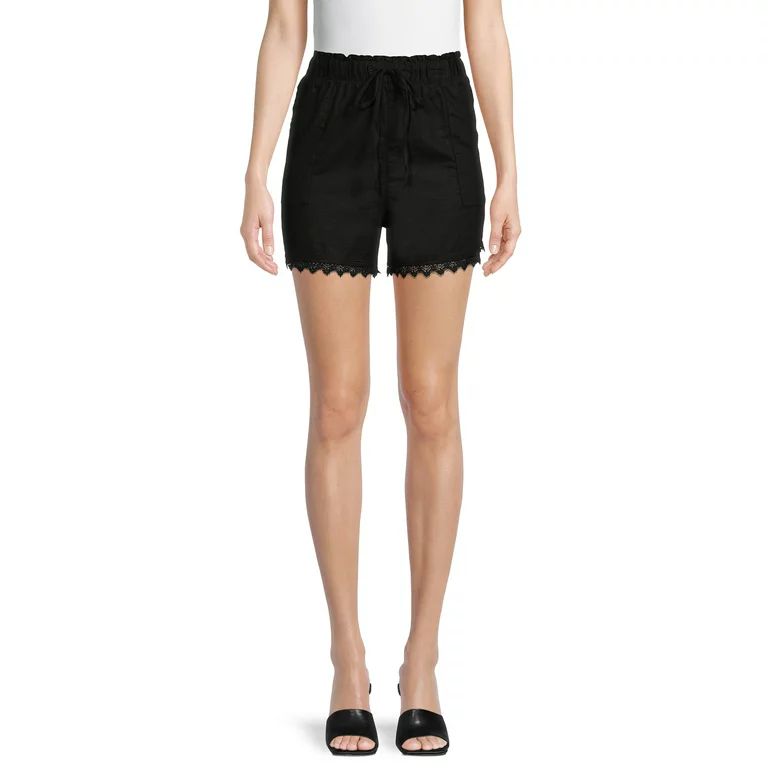 Time and Tru Women's Linen Blend Shorts | Walmart (US)