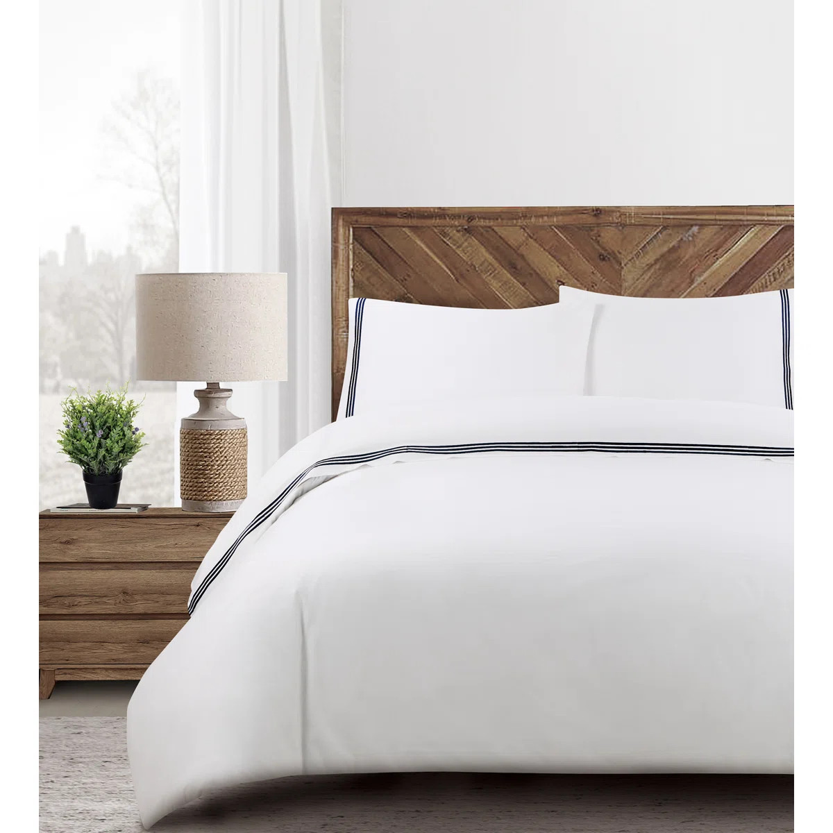 Modern & Contemporary Power Loom Striped Duvet Cover | Wayfair North America