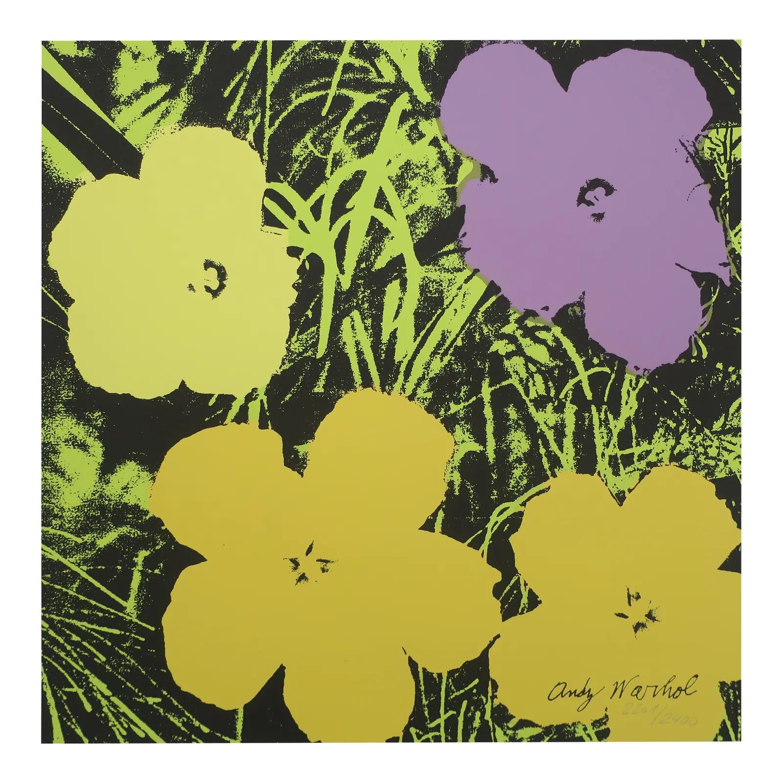 1986 Carnegie Museum of Art Andy Warhol Flowers Lithograph | Chairish