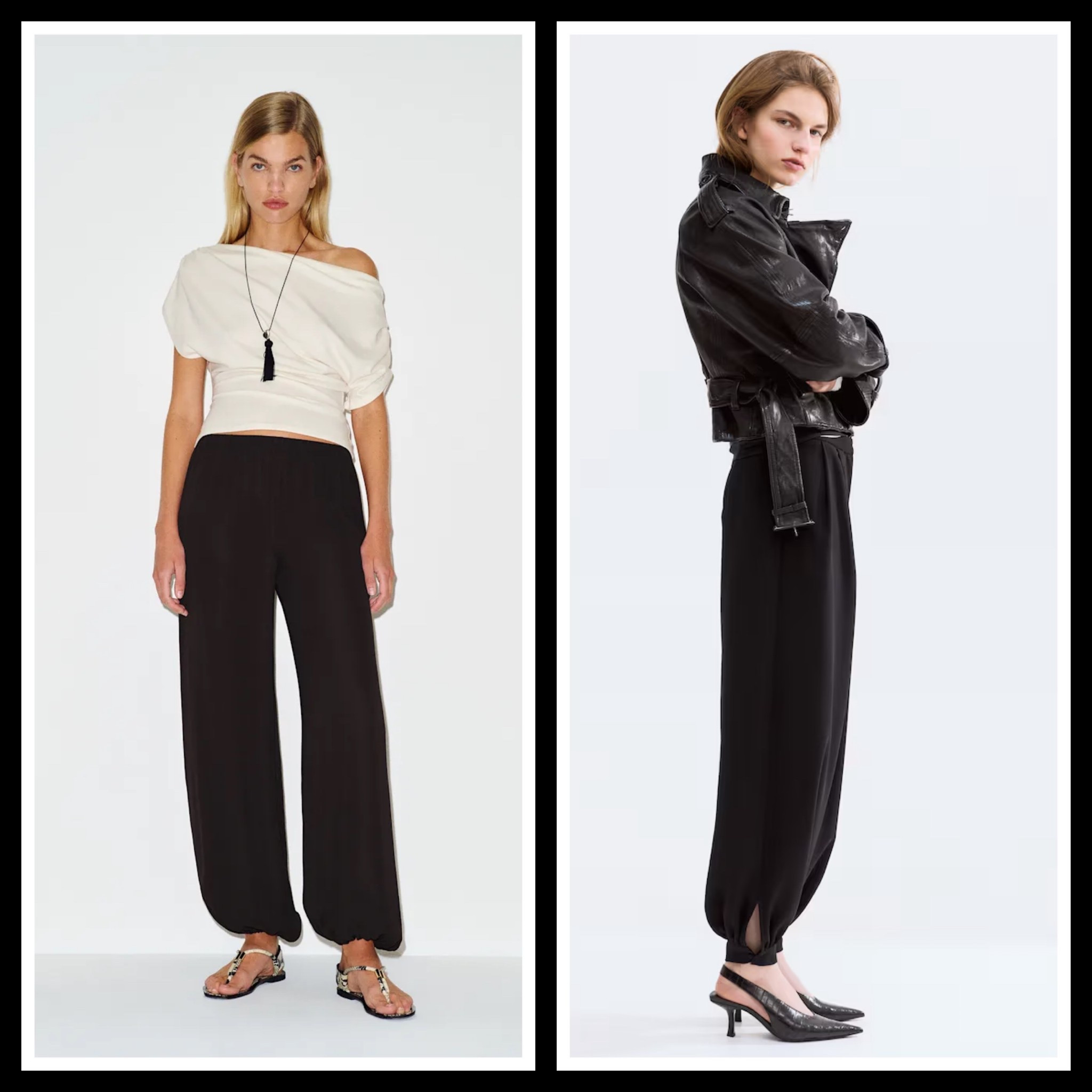 Look for less! $178 Reformation Zia Pant and $44 H&M Balloon Pant 
I bought thecH&M pair and they are so nice!! Beautifully elevated 😎 linked both here!

#LTKsalealert #LTKfindsunder50 #LTKover40