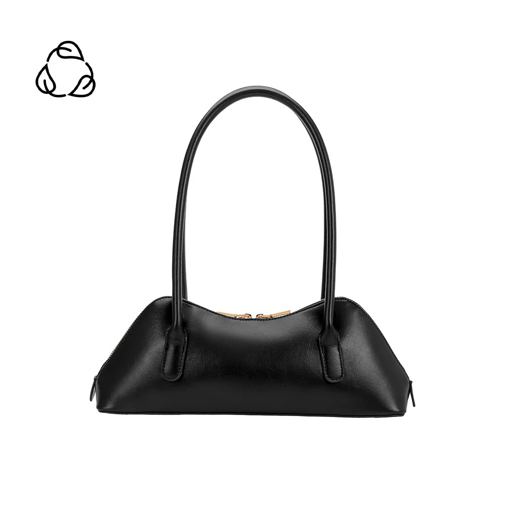 Dakota Black Recycled Vegan Shoulder Bag | Melie Bianco