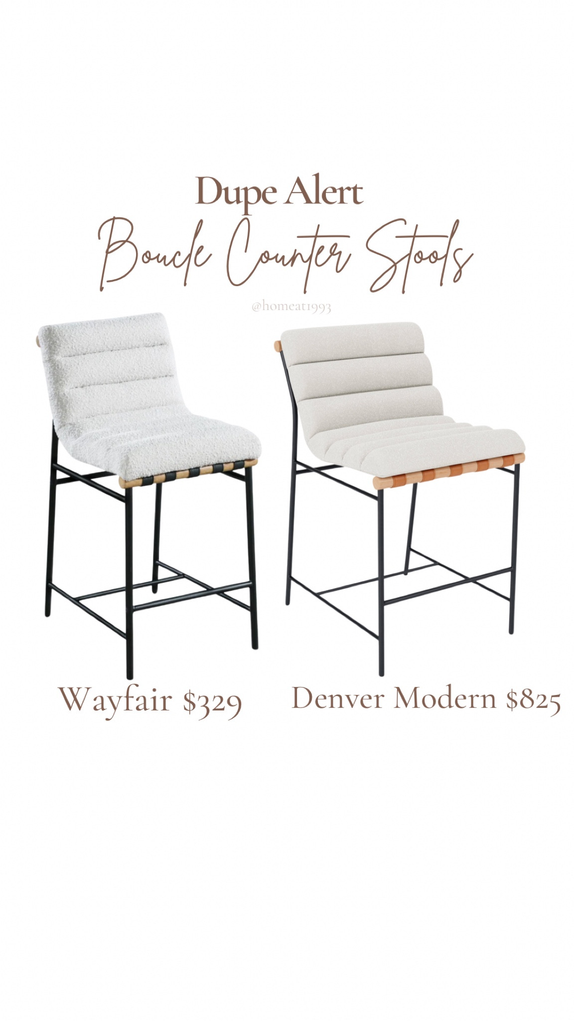 designer dupe counter stool, boucle

#wayfairpartner #wayfair @wayfair  

#LTKSaleAlert #LTKFamily #LTKHome