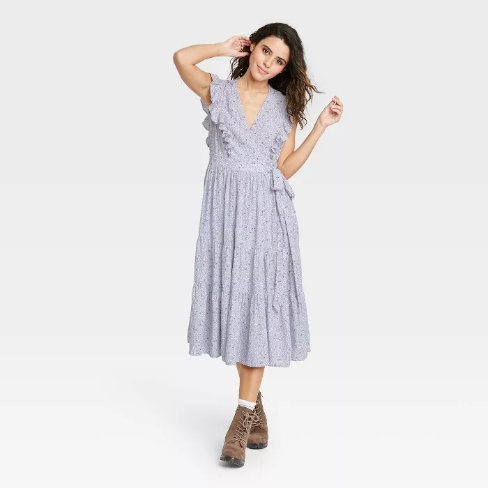 Women's Ruffle Sleeveless Wrap Dress - Universal Thread™ | Target