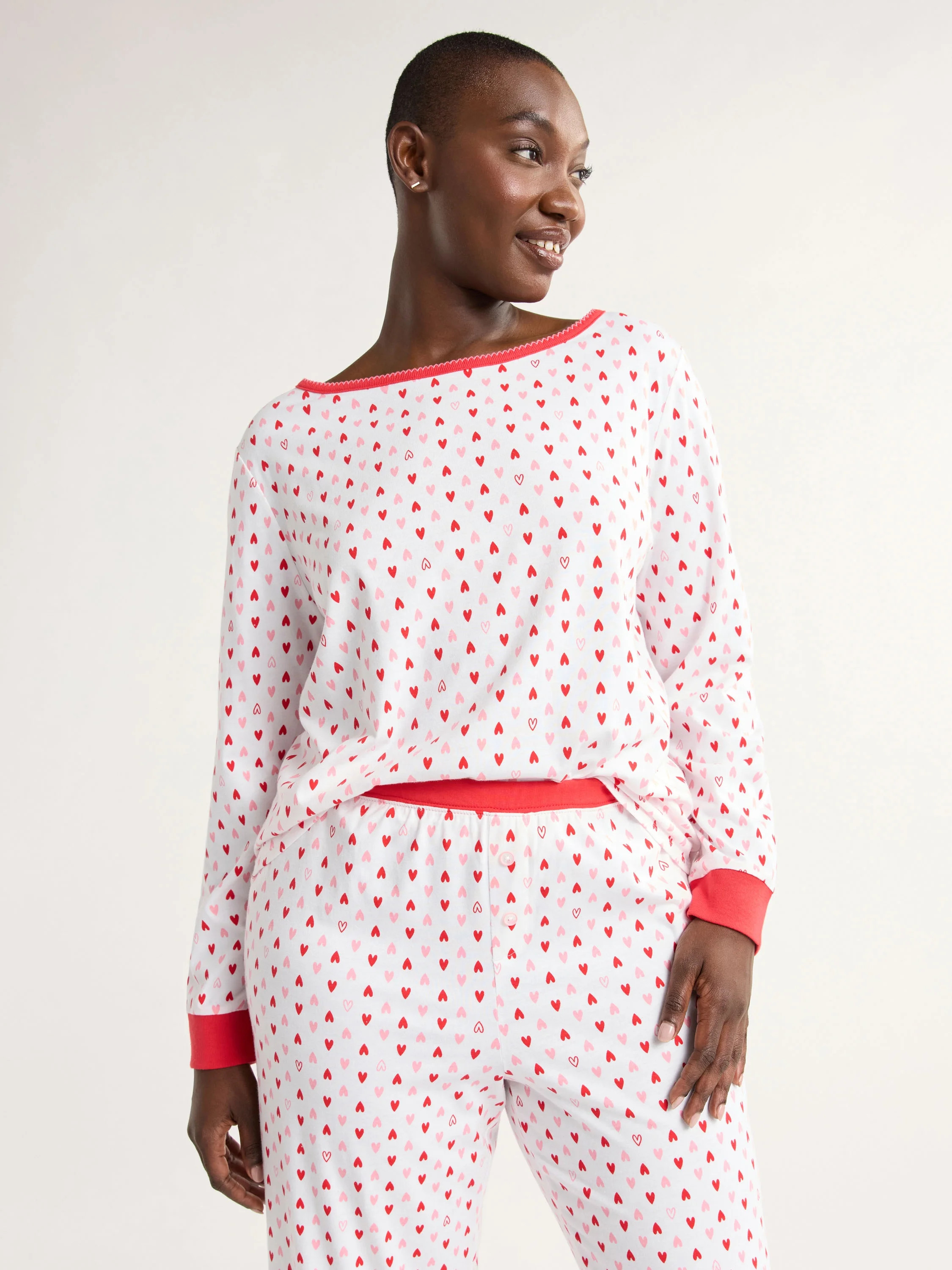 Joyspun Women's and Women’s Plus Jersey Knit Sleep Top with Long Sleeves, Sizes S to 3X - Walma... | Walmart (US)