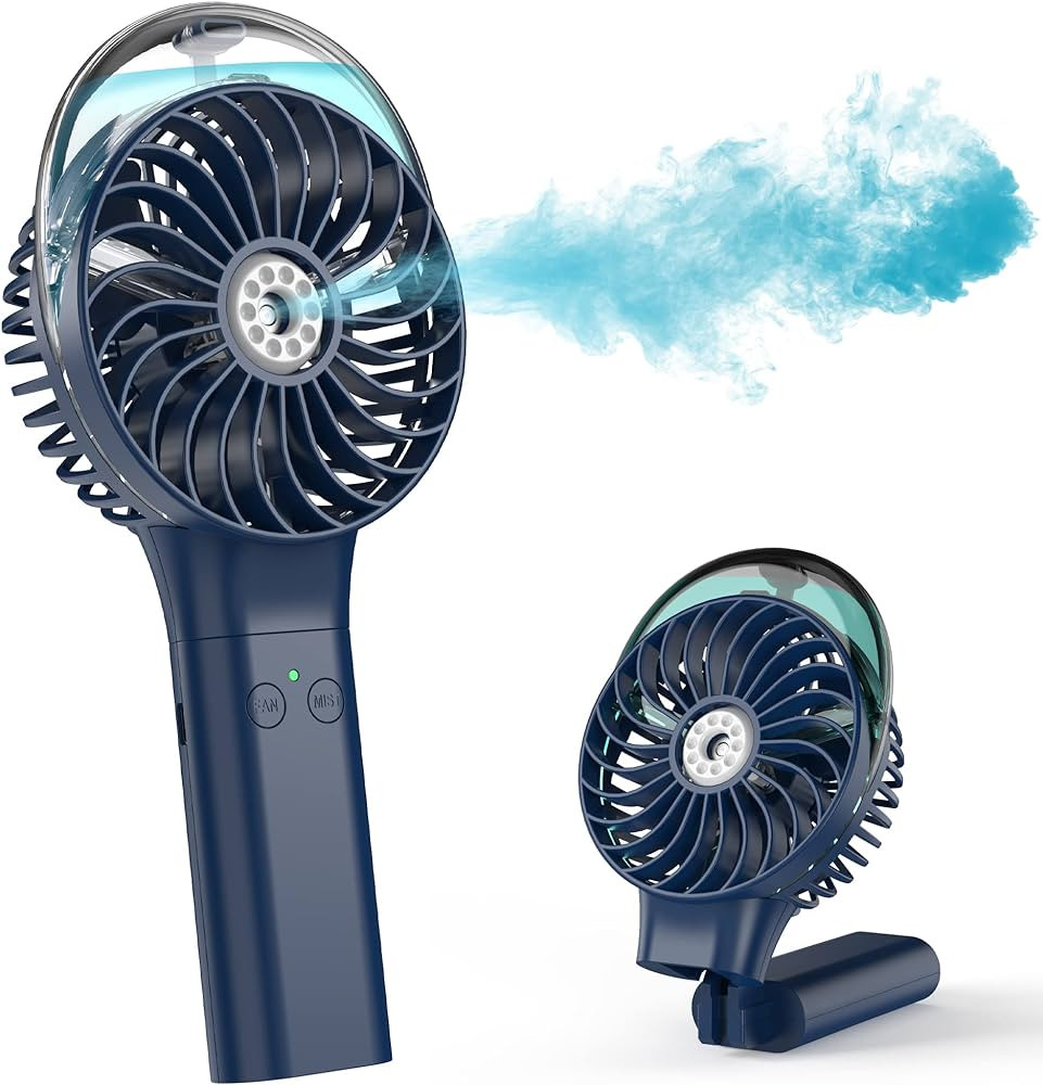 COMLIFE Portable Handheld Misting Fan, 3000mAh Rechargeable Battery Operated Spray Water Mist Fan... | Amazon (US)