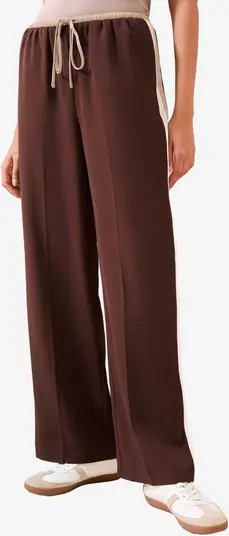 Side Stripe Drawstring Wide Leg Pants | Nordstrom