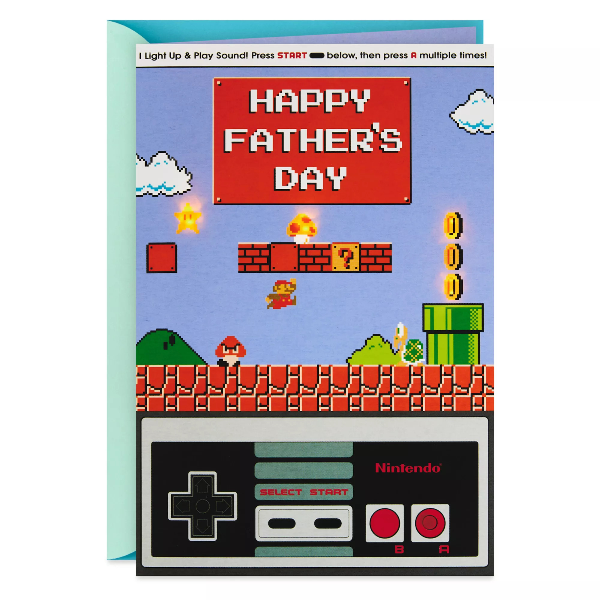 Hallmark Nintendo Fathers Day Card "Classic Mario" with Light & Sound | Kohl's
