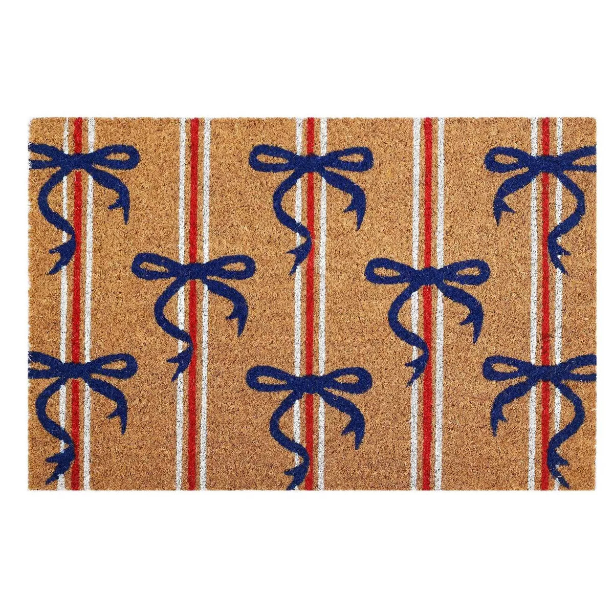 Striped Blue Doormat with Bows - Bullseye's Playground\u2122 | Target