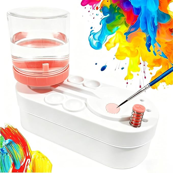 Upgraded Paint Brush Cleaner Brush Rinser Water Circulation(Pre Assembled), Watercolor/Oil and Wa... | Amazon (US)