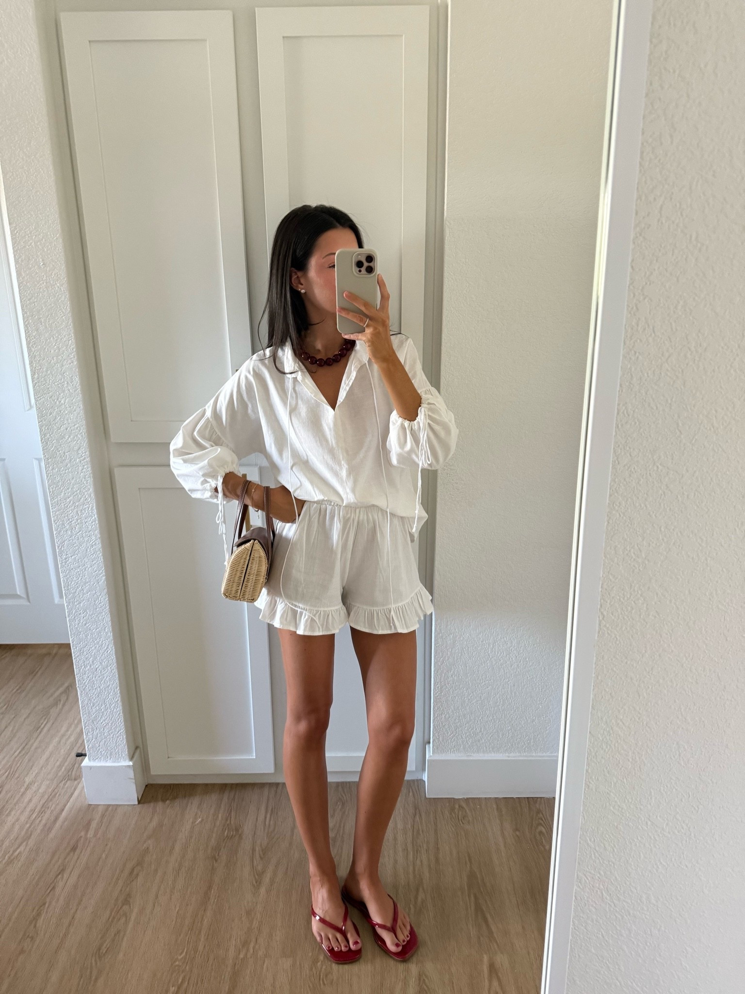 I am 5’7 wearing size small in the cotton set!