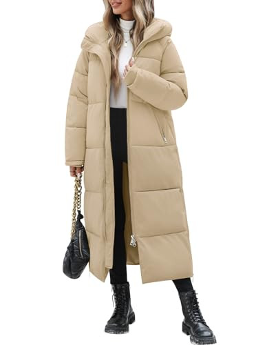 HEEKPEK Women Long Winter Coat Thickened Quilted Puffer Coats Hooded Full Length Padded Trendy Wa... | Amazon (US)